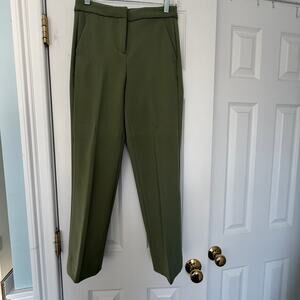 J. Crew Kate Straight Leg Pant in Four Season Stretch Olive Green Size 0 NWOT